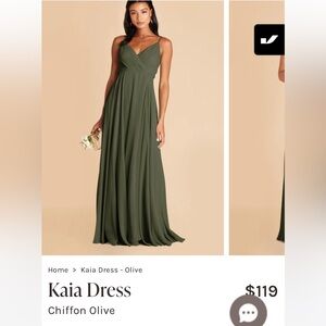 Birdy Grey Kaia Olive Dress Size L